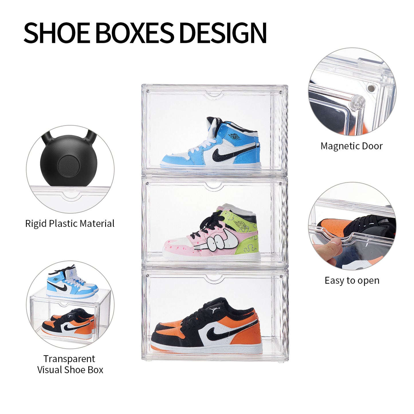 X-Large Clear Stackable Sneaker Display Case