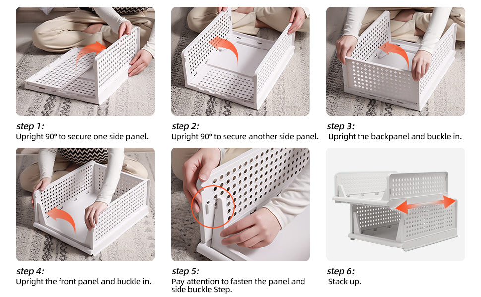 Foldable Plastic Storage Basket
