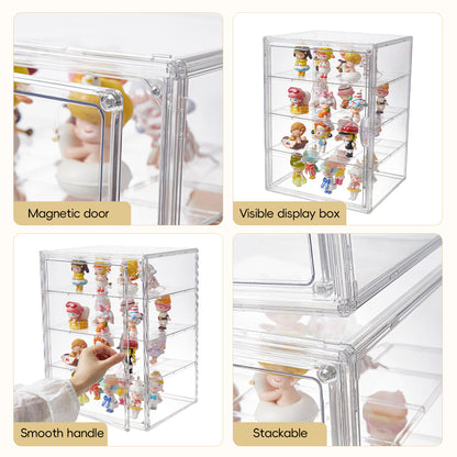 4-Tiers Display Case for Collectibles
