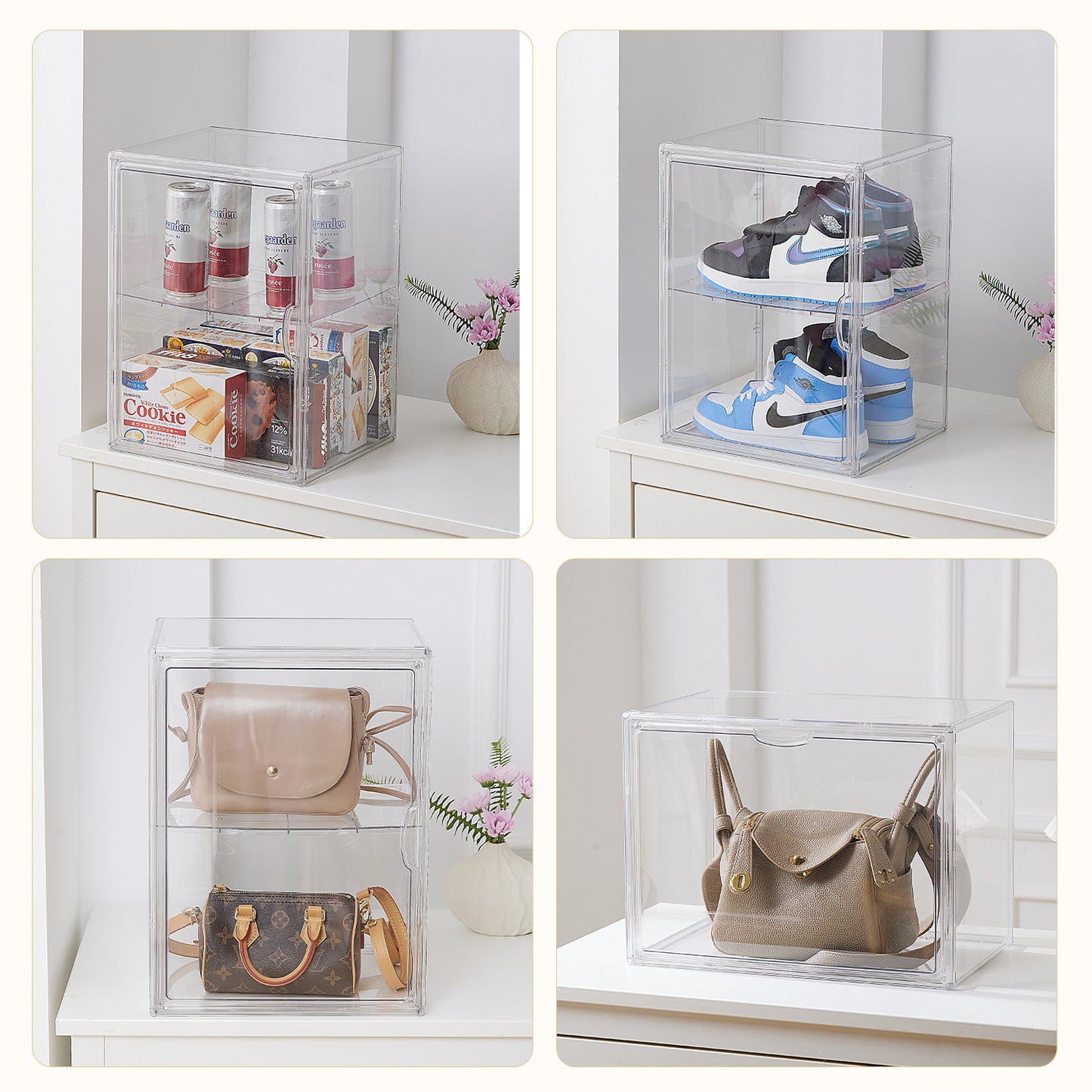 4-Tiers Display Case for Collectibles