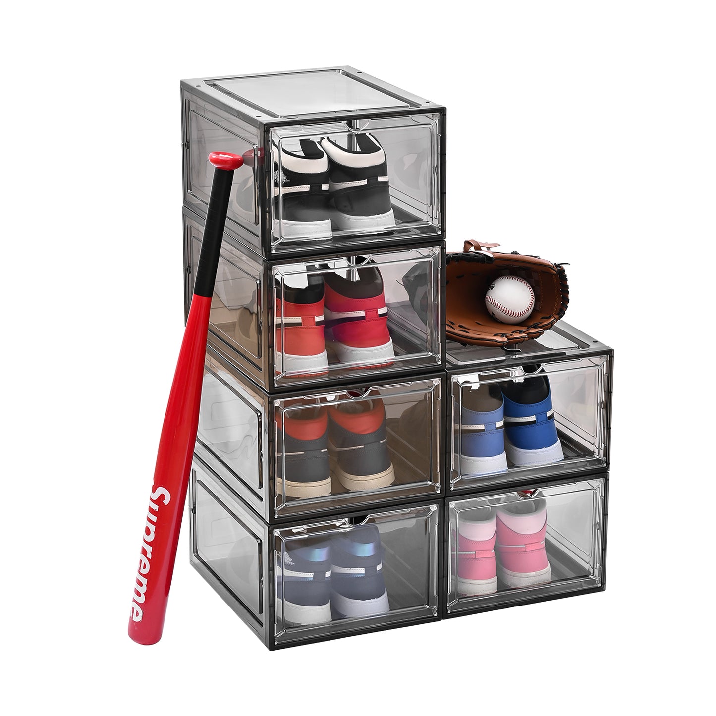 Stackable Drop-Front Shoe Boxes