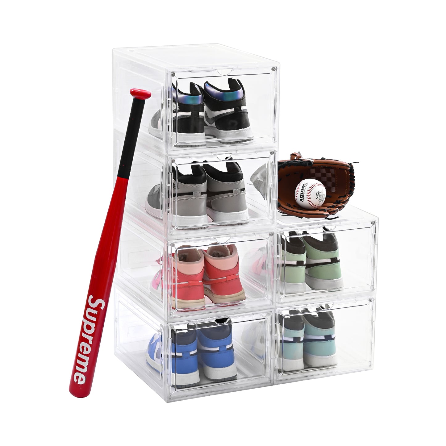 Stackable Drop-Front Shoe Boxes