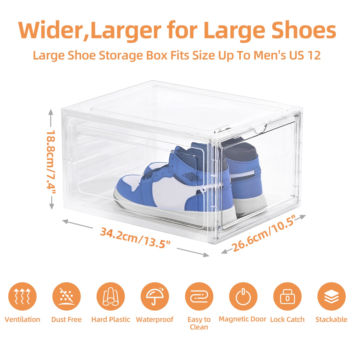 Stackable Drop-Front Shoe Boxes