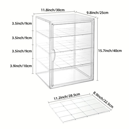 4-Tier Adjustable Pastry Display Case