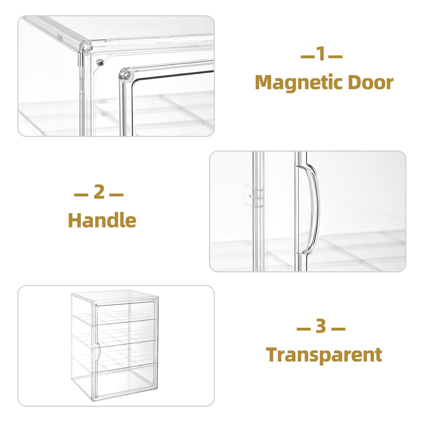 4-Tier Adjustable Pastry Display Case