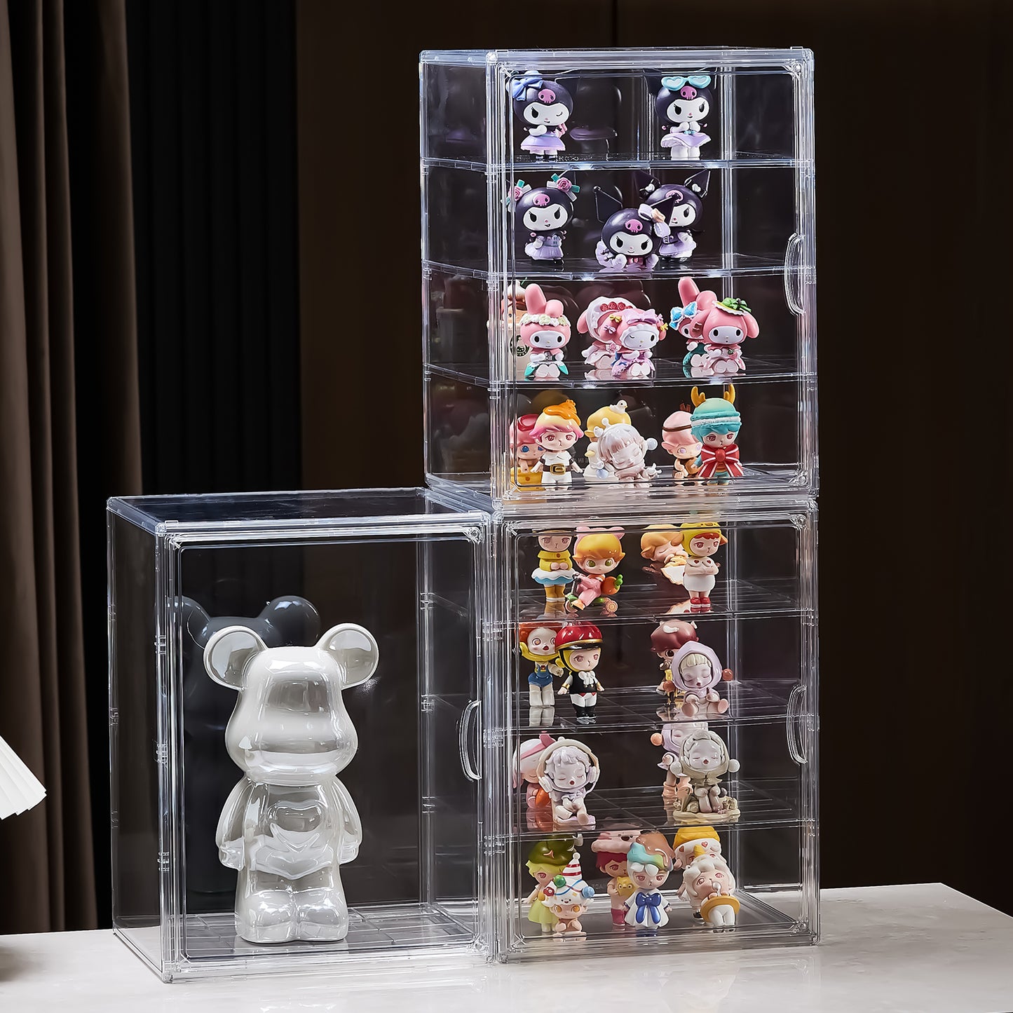 4-Tiers Display Case for Collectibles