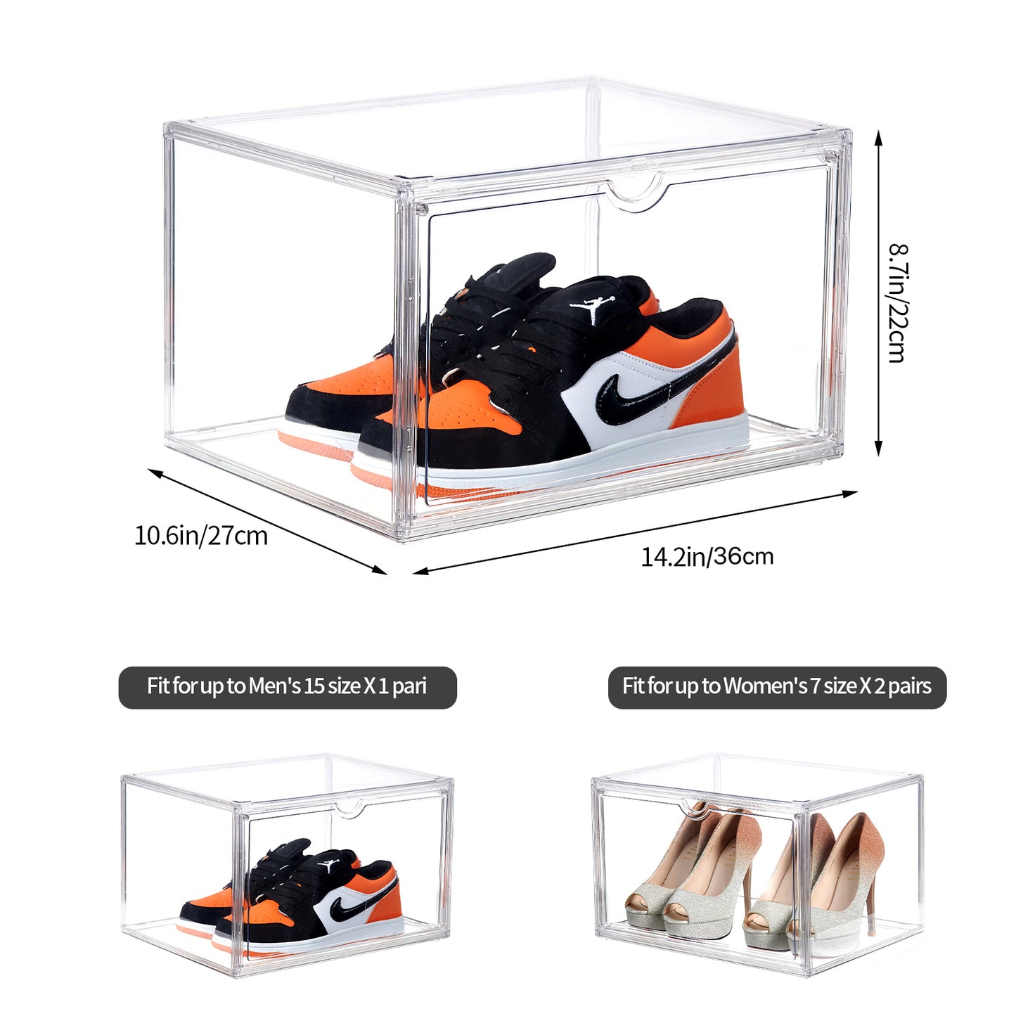 X-Large Clear Stackable Sneaker Display Case