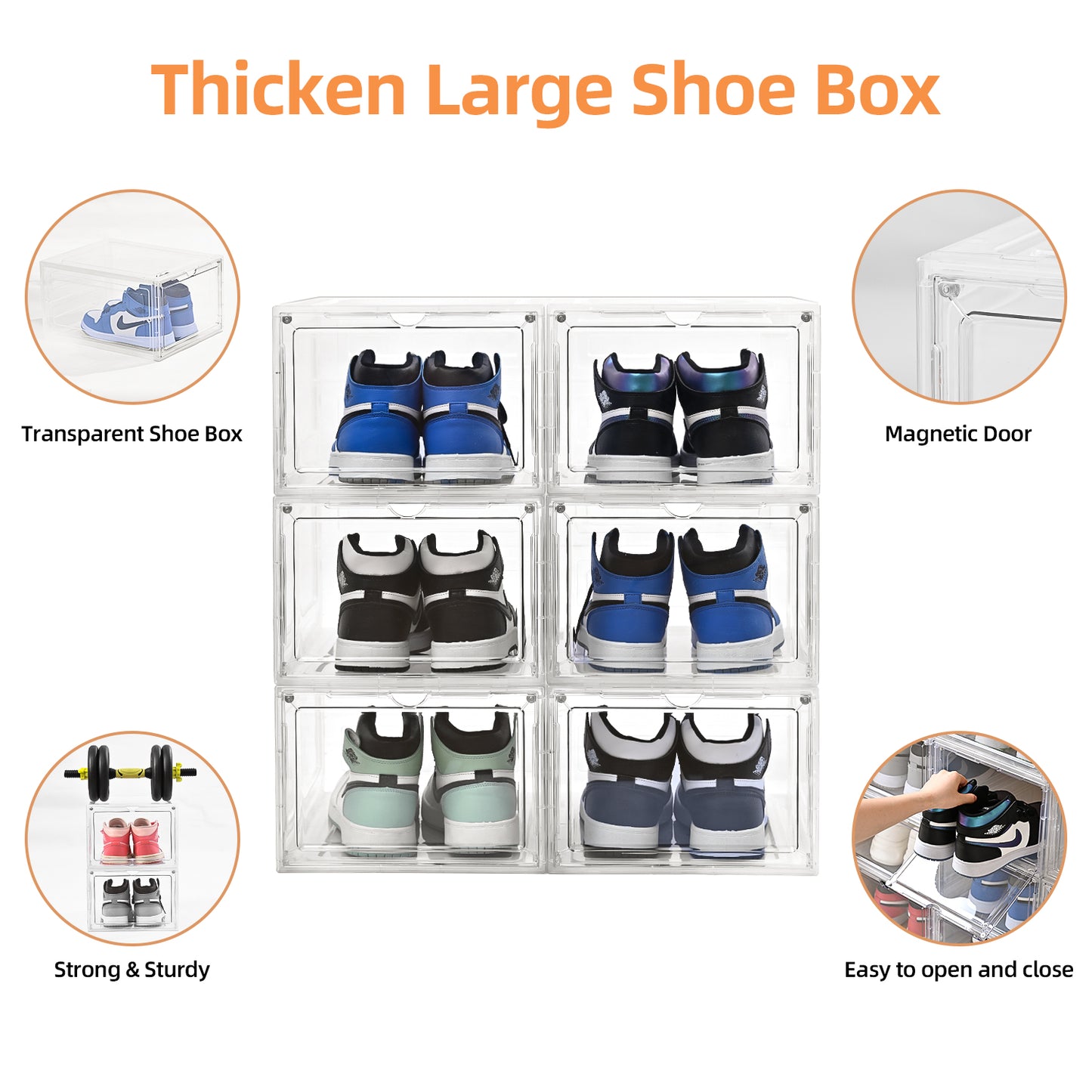Stackable Drop-Front Shoe Boxes